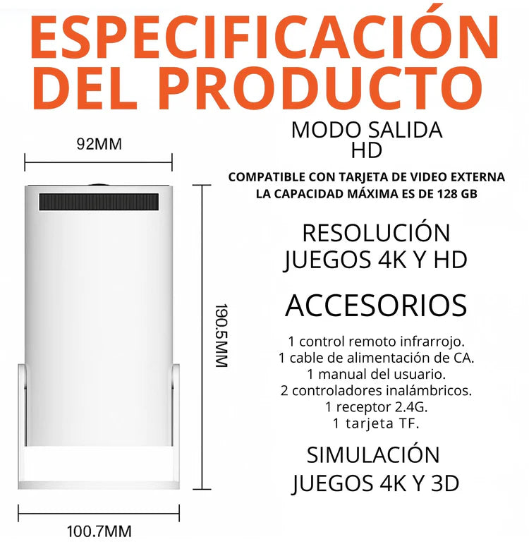Proyector Portátil HY 300 - HD