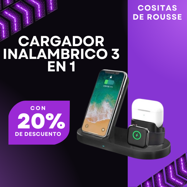 Cargador Inalambrico 3 En 1