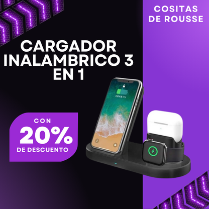 Cargador Inalambrico 3 En 1