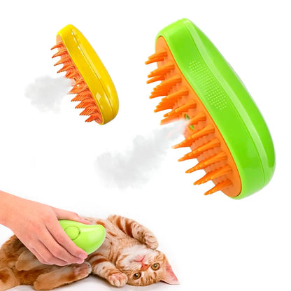 Cepillo Vapor Para Mascotas 3 En 1